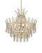 Currey and Company - 9000-1295 - Four Light Chandelier - Bradshaw - Frosted/Clear/Brass