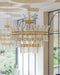 Currey and Company - 9000-1295 - Four Light Chandelier - Bradshaw - Frosted/Clear/Brass