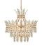 Currey and Company - 9000-1295 - Four Light Chandelier - Bradshaw - Frosted/Clear/Brass