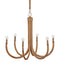 Currey and Company - 9000-1297 - Six Light Chandelier - Samsara - Natural/Saddle Tan