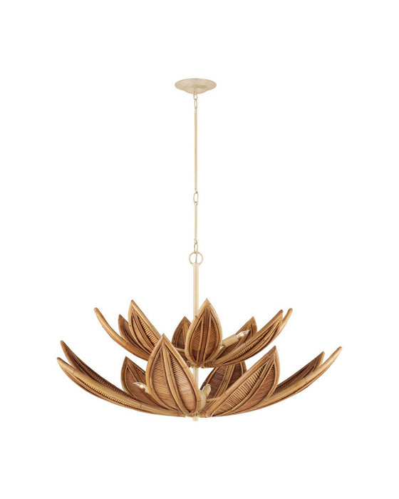Currey and Company - 9000-1298 - Eight Light Chandelier - Cubana - Natural/Coco Cream