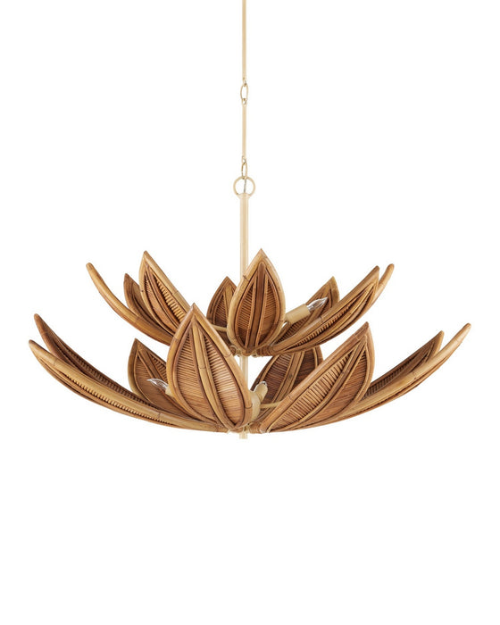 Currey and Company - 9000-1298 - Eight Light Chandelier - Cubana - Natural/Coco Cream