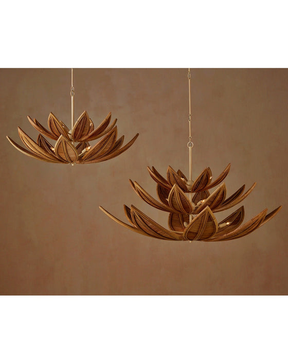 Currey and Company - 9000-1298 - Eight Light Chandelier - Cubana - Natural/Coco Cream