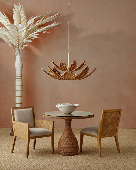 Currey and Company - 9000-1298 - Eight Light Chandelier - Cubana - Natural/Coco Cream