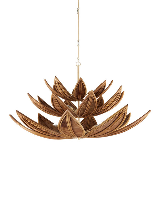 Currey and Company - 9000-1299 - 12 Light Chandelier - Cubana - Natural/Coco Cream