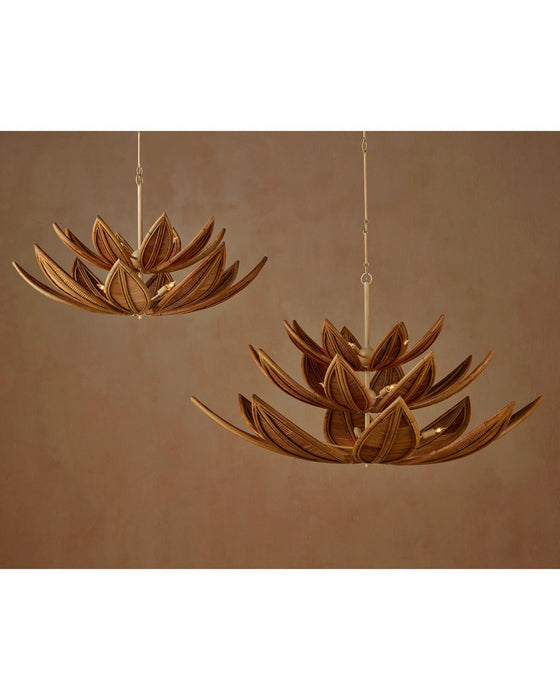 Currey and Company - 9000-1299 - 12 Light Chandelier - Cubana - Natural/Coco Cream