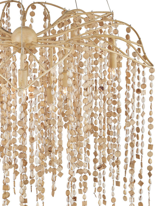 Currey and Company - 9000-1300 - Ten Light Chandelier - Kealia - Natural/Coco Cream