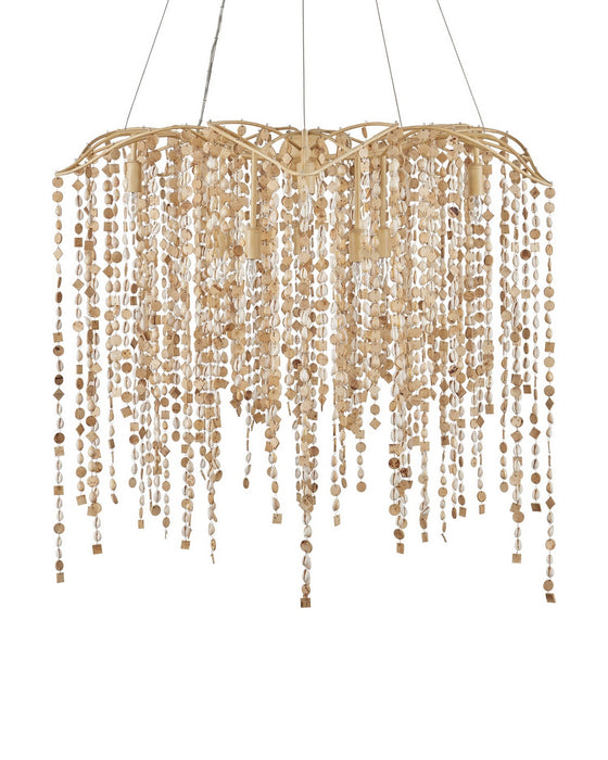 Currey and Company - 9000-1300 - Ten Light Chandelier - Kealia - Natural/Coco Cream