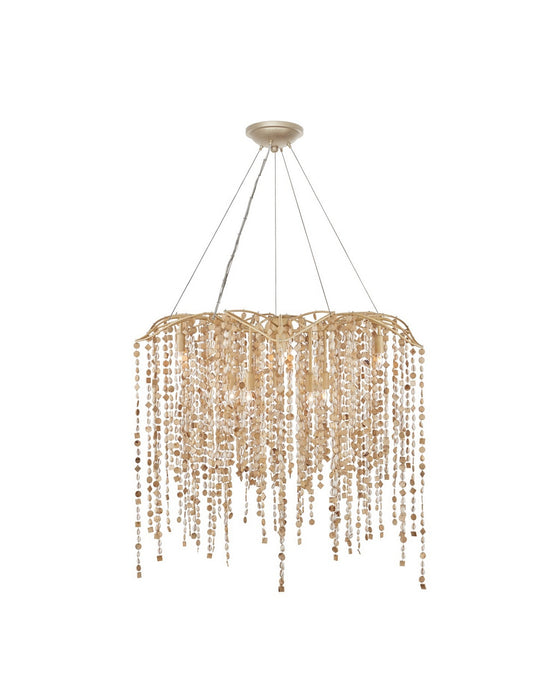Currey and Company - 9000-1300 - Ten Light Chandelier - Kealia - Natural/Coco Cream