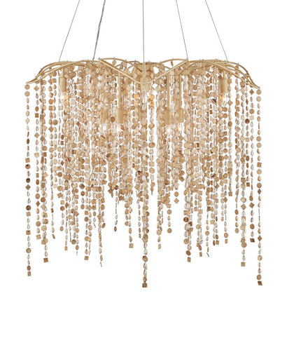 Kealia Ten Light Chandelier Natural/Coco Cream