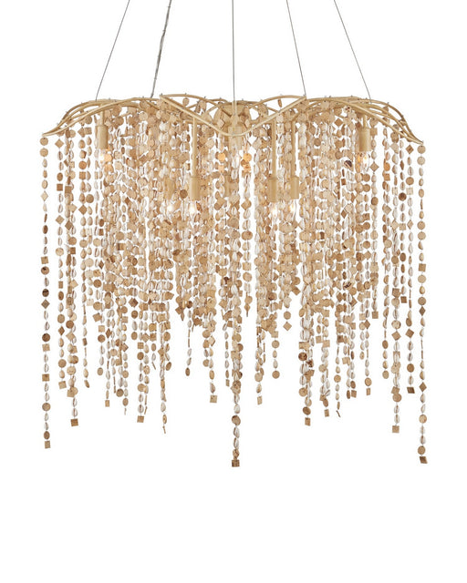 Currey and Company - 9000-1300 - Ten Light Chandelier - Kealia - Natural/Coco Cream