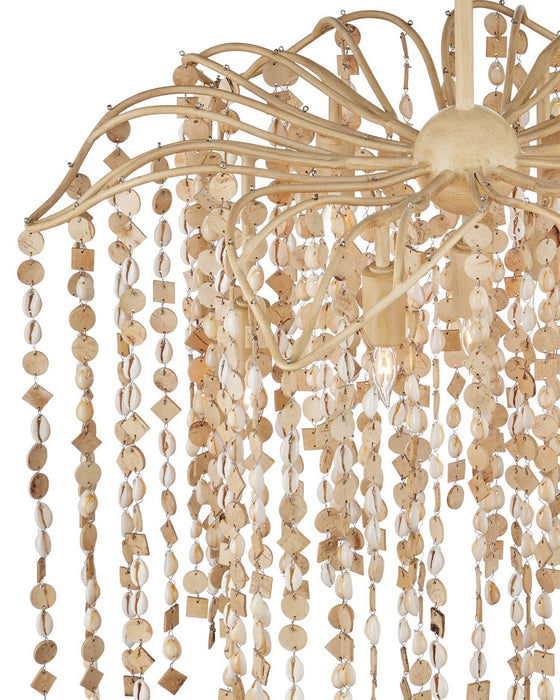 Currey and Company - 9000-1301 - Seven Light Chandelier - Kealia - Natural/Coco Cream