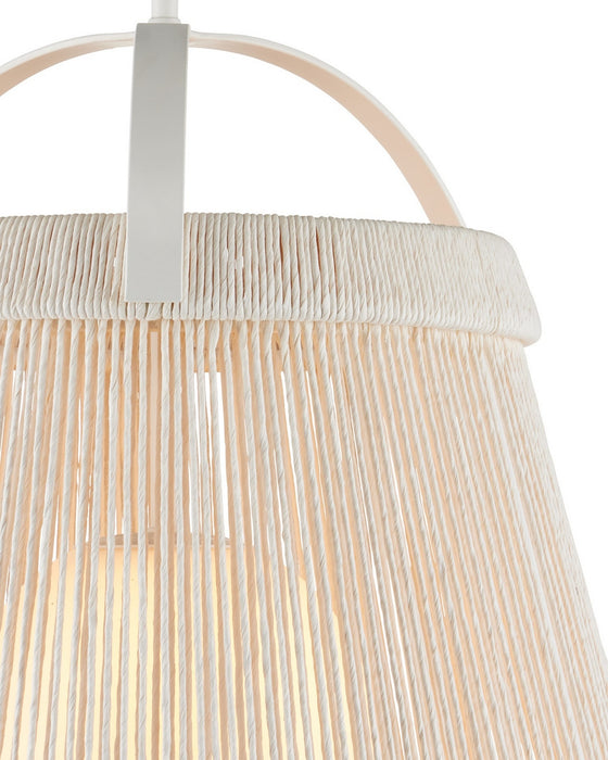 Currey and Company - 9000-1302 - One Light Pendant - Parnell - White/Frosted White/Gesso White