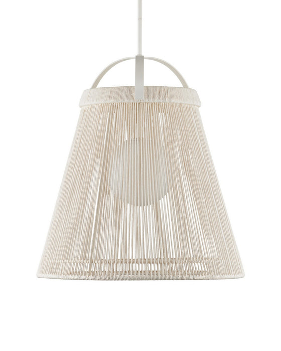 Currey and Company - 9000-1302 - One Light Pendant - Parnell - White/Frosted White/Gesso White