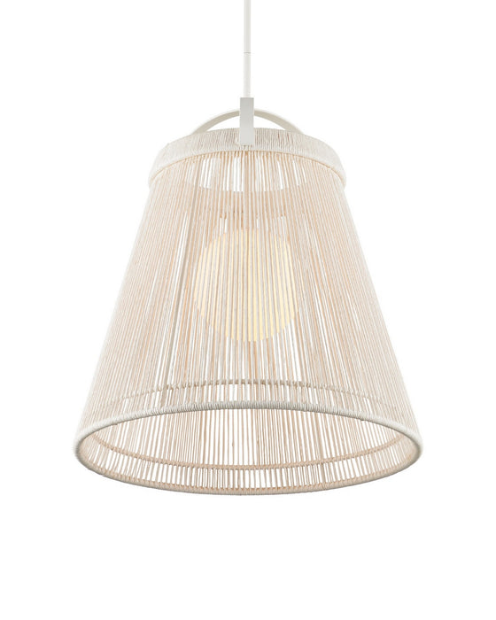 Currey and Company - 9000-1302 - One Light Pendant - Parnell - White/Frosted White/Gesso White