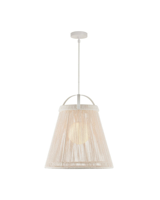 Currey and Company - 9000-1302 - One Light Pendant - Parnell - White/Frosted White/Gesso White
