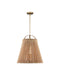 Currey and Company - 9000-1303 - One Light Pendant - Parnell - Natural/Frosted White/Beige