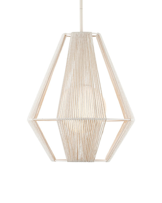 Currey and Company - 9000-1304 - One Light Pendant - Fraxel - White/Frosted White/Vanilla