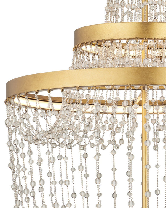 Currey and Company - 9000-1305 - LED Chandelier - Mademoiselle - Clear/Contemporary Gold Leaf/Contemporary Gold