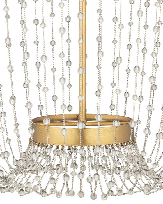 Currey and Company - 9000-1305 - LED Chandelier - Mademoiselle - Clear/Contemporary Gold Leaf/Contemporary Gold
