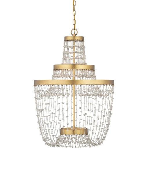 Currey and Company - 9000-1305 - LED Chandelier - Mademoiselle - Clear/Contemporary Gold Leaf/Contemporary Gold