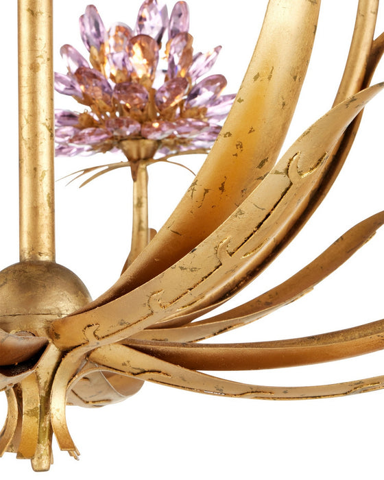 Currey and Company - 9000-1306 - Eight Light Chandelier - Marilee - Pink/Dutch Gold Leaf