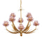 Currey and Company - 9000-1306 - Eight Light Chandelier - Marilee - Pink/Dutch Gold Leaf