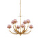 Currey and Company - 9000-1306 - Eight Light Chandelier - Marilee - Pink/Dutch Gold Leaf