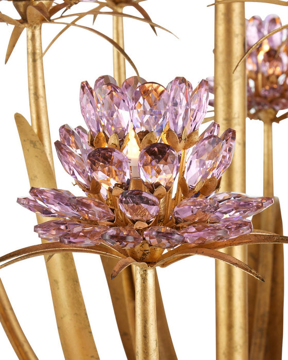 Currey and Company - 9000-1307 - 12 Light Chandelier - Marilee - Pink/Dutch Gold Leaf