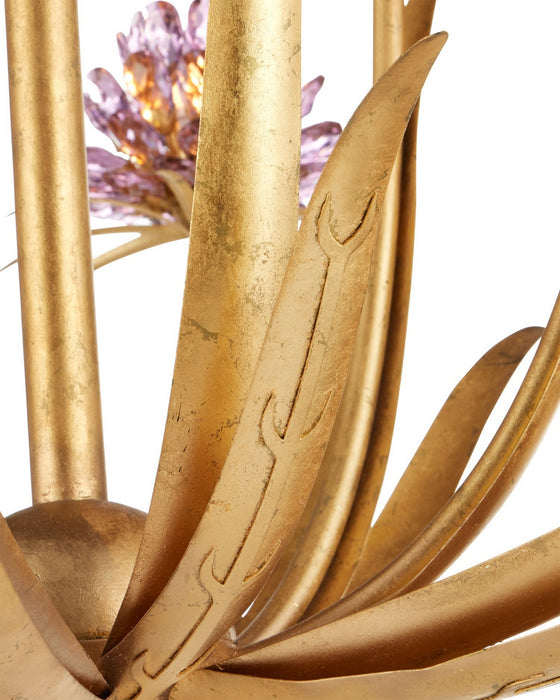 Currey and Company - 9000-1307 - 12 Light Chandelier - Marilee - Pink/Dutch Gold Leaf