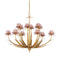 Currey and Company - 9000-1307 - 12 Light Chandelier - Marilee - Pink/Dutch Gold Leaf
