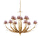 Currey and Company - 9000-1307 - 12 Light Chandelier - Marilee - Pink/Dutch Gold Leaf