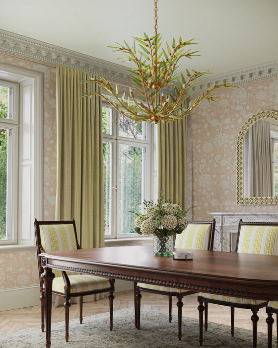Currey and Company - 9000-1310 - 11 Light Chandelier - Babylon - Green/Contemporary Gold Leaf/Contemporary Gold