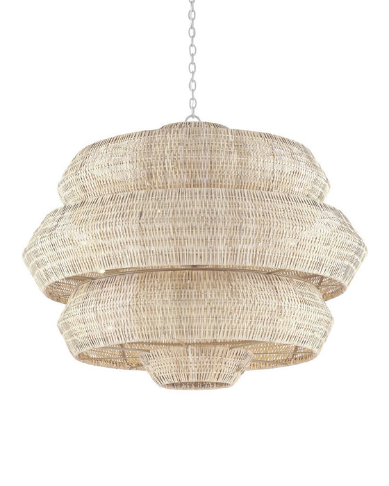 Currey and Company - 9000-1315 - 18 Light Chandelier - Antibes - Bleached Natural/Snow White