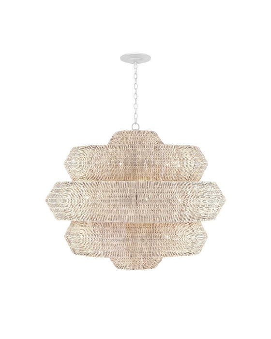 Currey and Company - 9000-1315 - 18 Light Chandelier - Antibes - Bleached Natural/Snow White