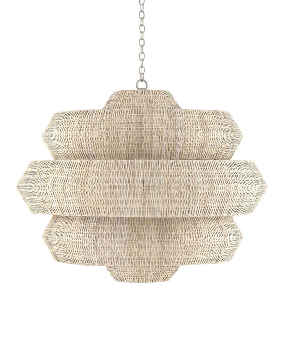 Currey and Company - 9000-1315 - 18 Light Chandelier - Antibes - Bleached Natural/Snow White