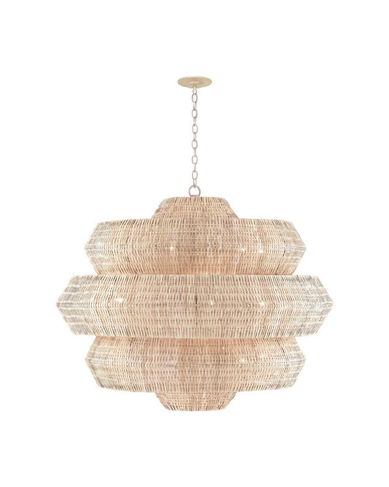 Currey and Company - 9000-1315 - 18 Light Chandelier - Antibes - Bleached Natural/Snow White