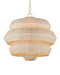 Currey and Company - 9000-1316 - Three Light Chandelier - Antibes - Bleached Natural/Snow White