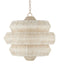 Currey and Company - 9000-1316 - Three Light Chandelier - Antibes - Bleached Natural/Snow White