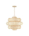 Currey and Company - 9000-1316 - Three Light Chandelier - Antibes - Bleached Natural/Snow White