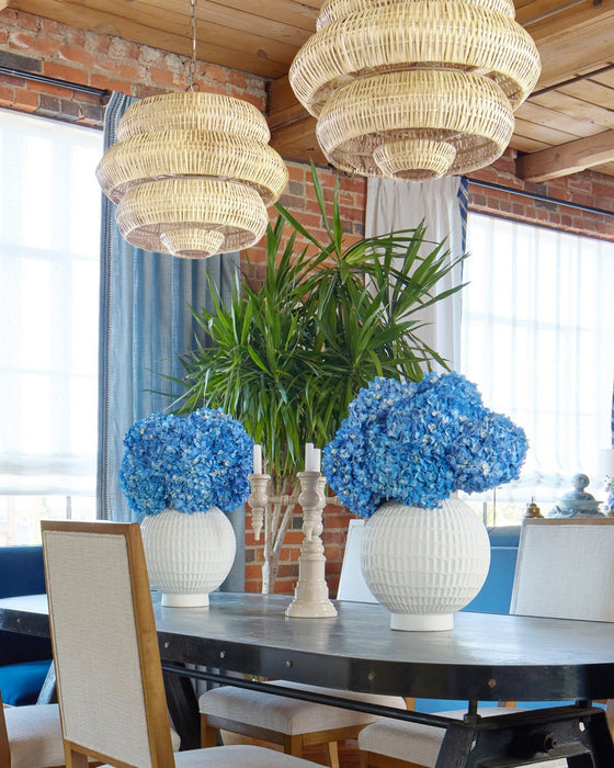 Currey and Company - 9000-1316 - Three Light Chandelier - Antibes - Bleached Natural/Snow White