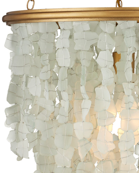 Currey and Company - 9000-1317 - One Light Chandelier - Verre de Mer - Seaglass/Contemporary Gold