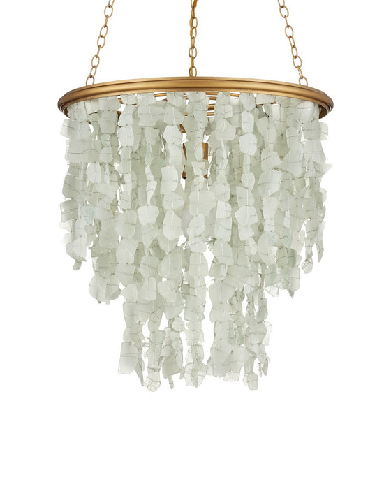 Currey and Company - 9000-1317 - One Light Chandelier - Verre de Mer - Seaglass/Contemporary Gold