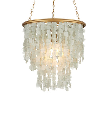 Verre de Mer One Light Chandelier Seaglass/Contemporary Gold