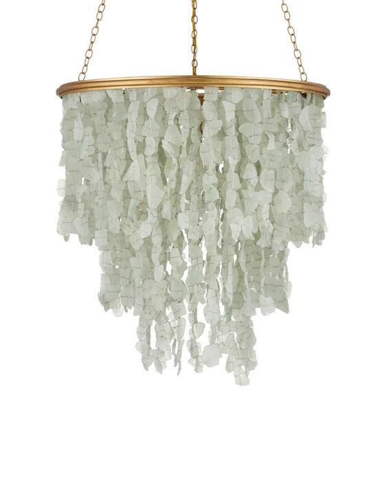 Currey and Company - 9000-1318 - One Light Chandelier - Verre de Mer - Seaglass/Contemporary Gold