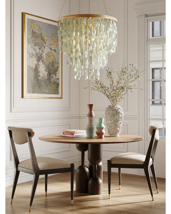 Currey and Company - 9000-1318 - One Light Chandelier - Verre de Mer - Seaglass/Contemporary Gold