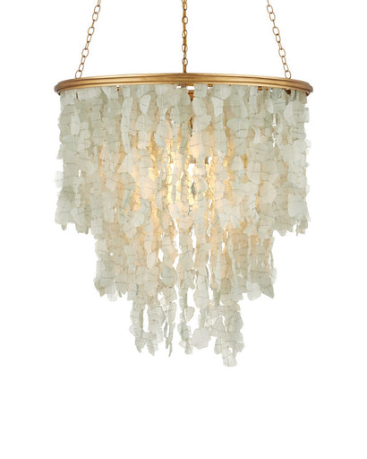 Verre de Mer One Light Chandelier Seaglass/Contemporary Gold