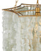 Currey and Company - 9000-1319 - Six Light Chandelier - Verre de Mer - Seaglass/Contemporary Gold