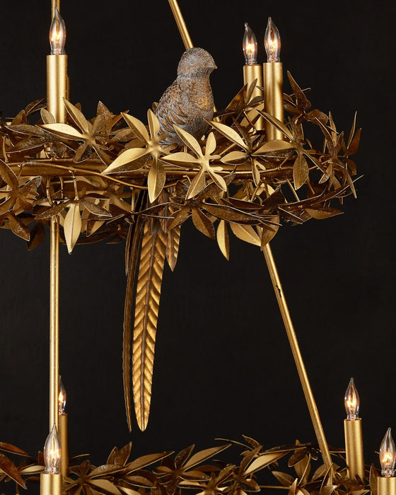 Currey and Company - 9000-1321 - 12 Light Chandelier - Aviary - Swedish Gold