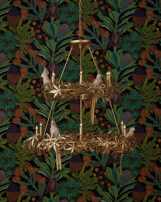 Currey and Company - 9000-1321 - 12 Light Chandelier - Aviary - Swedish Gold